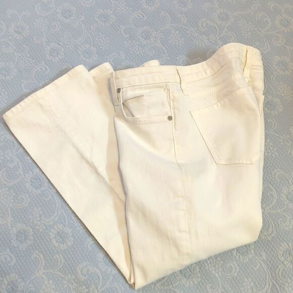 Joie Jeans Size 28 Crop Flare White Denim Jeans - Picture 1 of 6